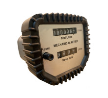 Шестеренчатый механический счетчик жидкостей 1-70 л/м OGM-15M